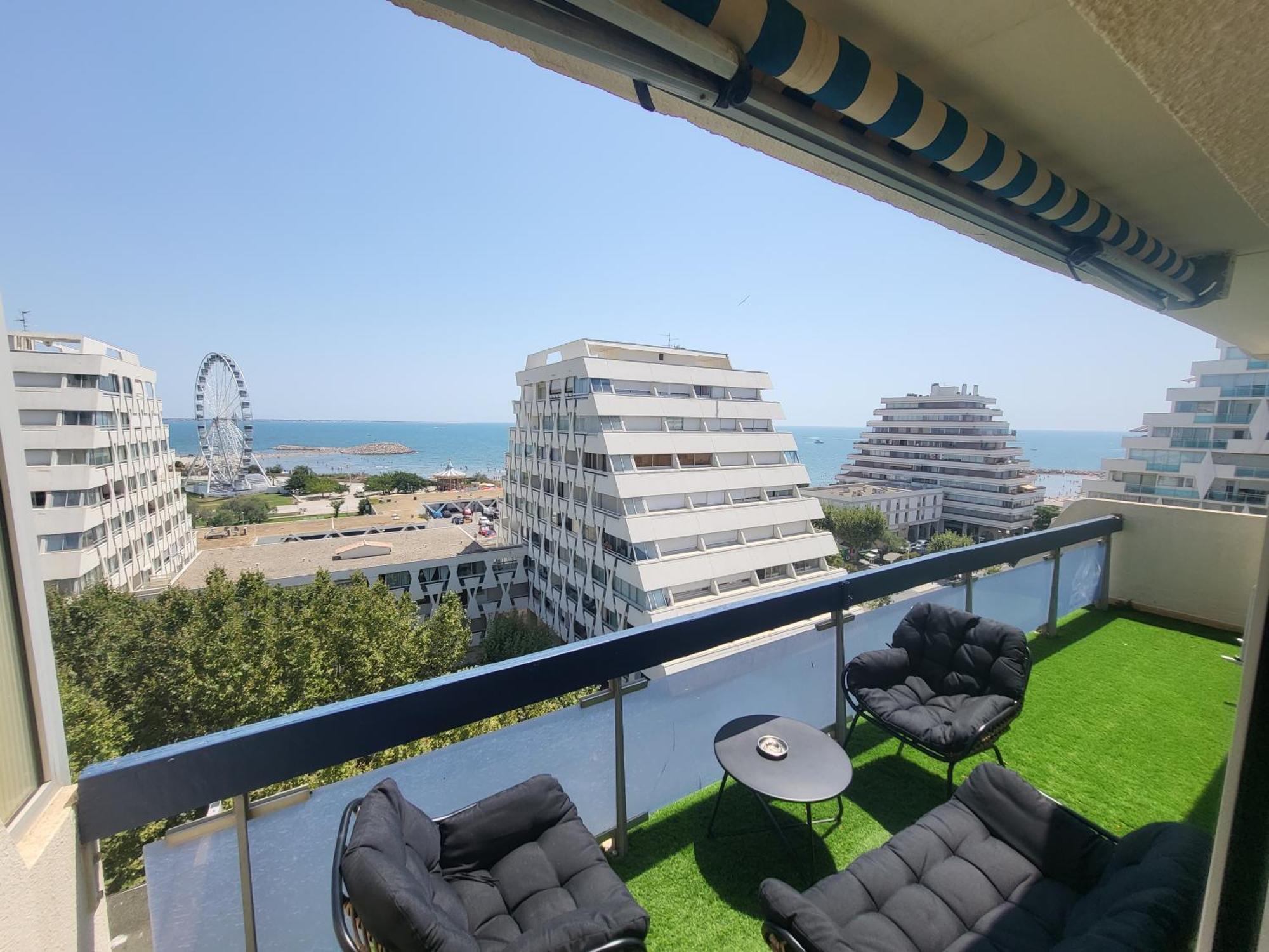 Appartement Lumineux Avec Vue Sur Mer A 50 M De La Plage Et Du Centre La Grande-Motte Exterior photo